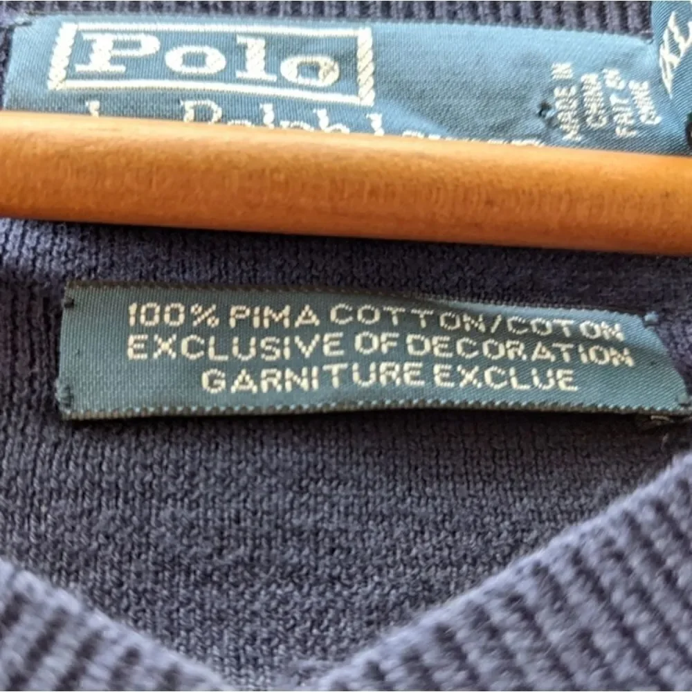 Polo by Ralph Lauren 100% pima cotton all season pullover sweater soft s…